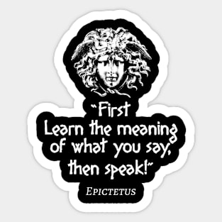 Stoic Quote by Epictetus Sticker